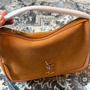 Yves Saint Laurent Brown Suede Shoulder Bag